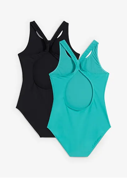 bonprix Sportlicher Badeanzug in 2 Farben im Doppelpack Bis zu 55% Rabatt