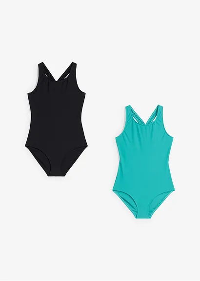 bonprix Sportlicher Badeanzug in 2 Farben im Doppelpack Bis zu 55% Rabatt
