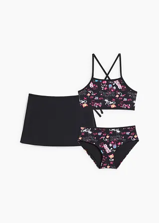 bonprix Schönes Mädchen Bikini Set mit Rock (3-tlg.Set) Fabrikladen