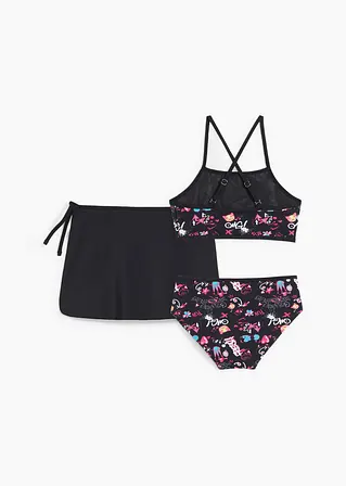 bonprix Schönes Mädchen Bikini Set mit Rock (3-tlg.Set) Fabrikladen
