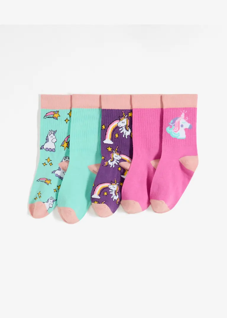 bonprix Verspielte Kindersocken mit Einhorn-Print - bunt gemustert Fabrikverkauf