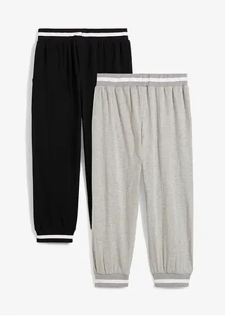 bonprix Lässige Kinder Jogginghose in 3/4 Länge im 2er Pack. Mit seitlichen Eingriffstaschen Blitzverkäufe