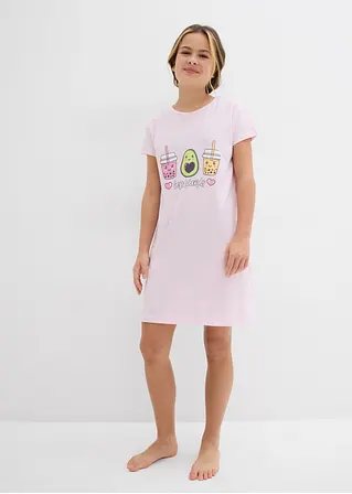 bonprix Tolle Mädchen Nachthemden mit Avocado und Bubble Tea Druck und Bio-Baumwolle im 2er Pack Limitierter Zeitrabatt