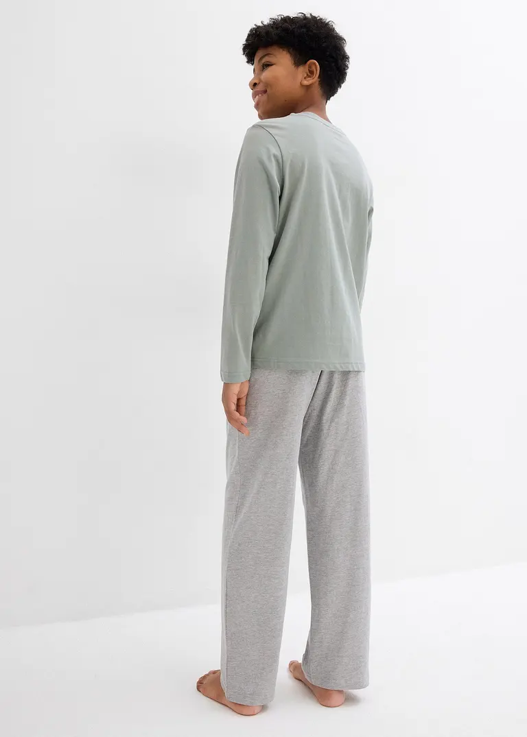 bonprix Lässiger Jungen Pyjama mit Bio-Baumwolle - Kinder Flash Sale