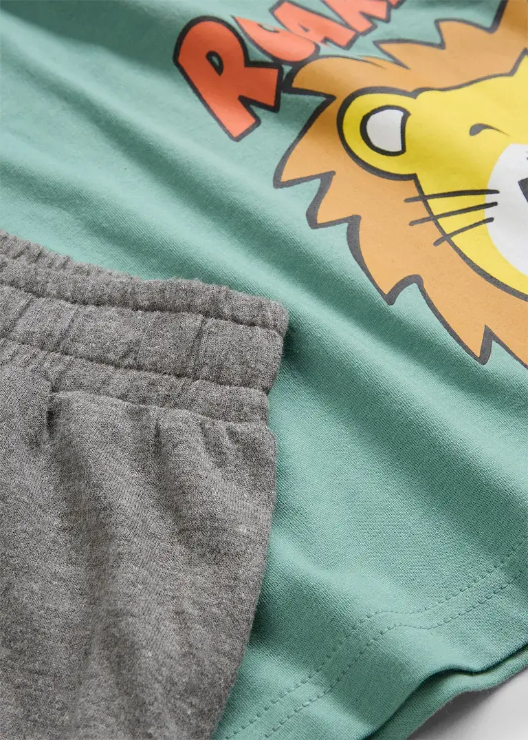bonprix Cooler Jungen Pyjama mit Bio-Baumwolle im 2-tgl. Set Begrenztes Angebot