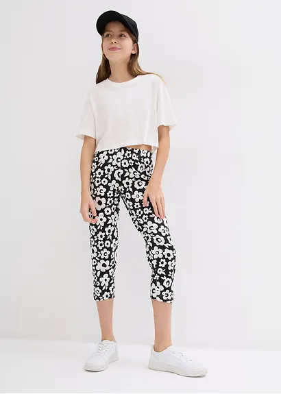 bonprix Schöne Capri Pyjama in 4-tgl. Set mit Blumen - Kinder Online Shopping