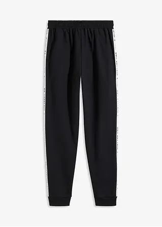 bonprix Jogginghose mit seitlichem Tape - schwarz - Kinder Osterangebot