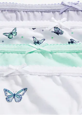 bonprix Schöner Mädchen Slip im 7er Pack. - weiß bedruckt+puderlila+mint Online Outlet