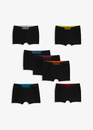 bonprix Jungen Boxershorts (7er Pack) mit Wochentagen. - schwarz - Kinder Blitzangebot