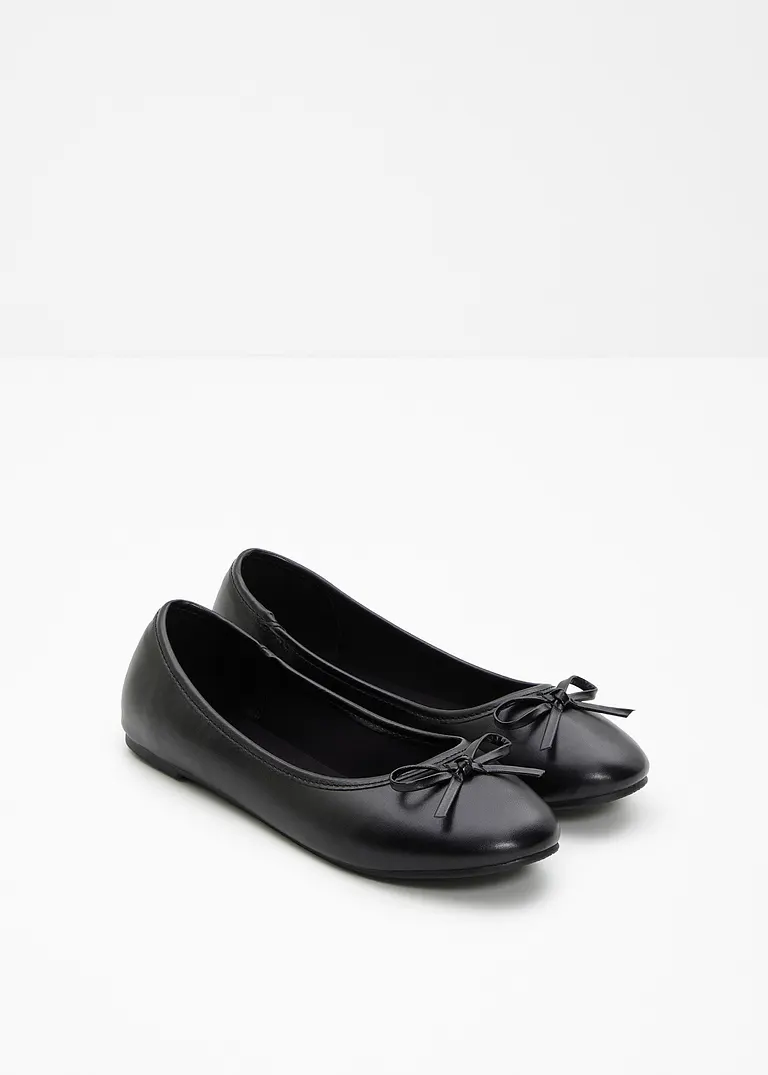 bonprix Zeitlose Ballerina mit Schleife - schwarz - Damen Tägliche Deals