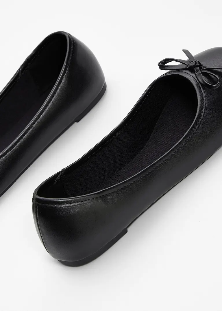 bonprix Zeitlose Ballerina mit Schleife - schwarz - Damen Tägliche Deals