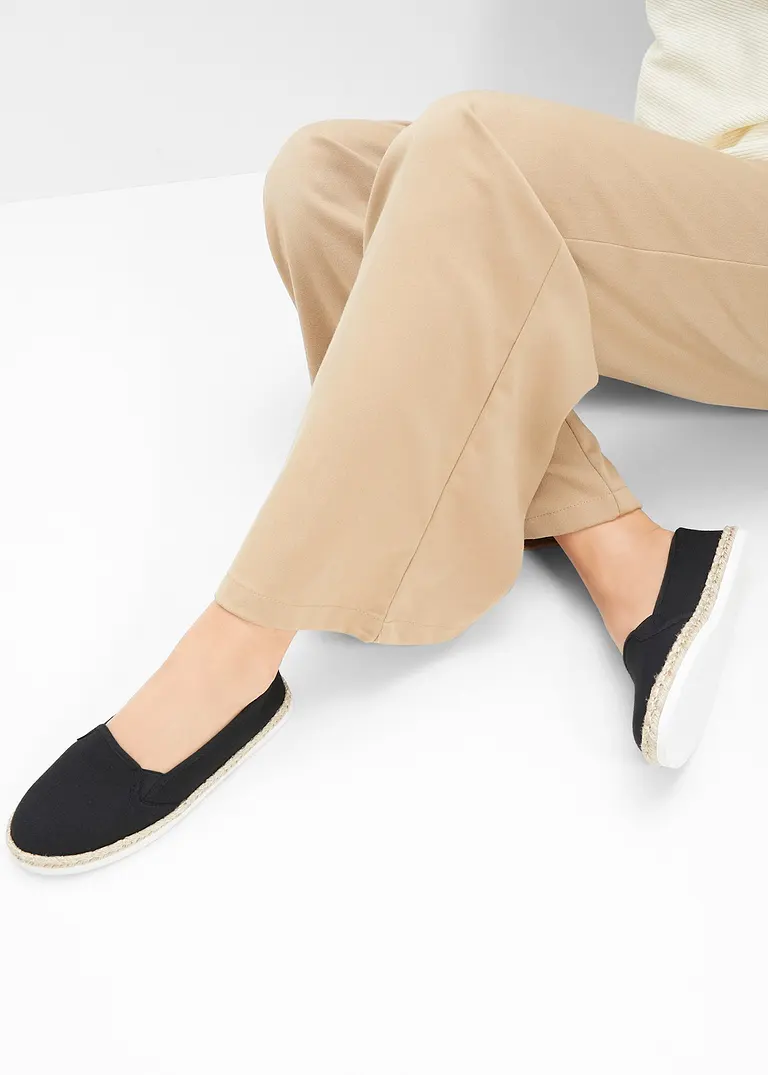 bonprix Sommerliche Espadrille mit leichter Laufsohle - schwarz Riesige Ersparnisse