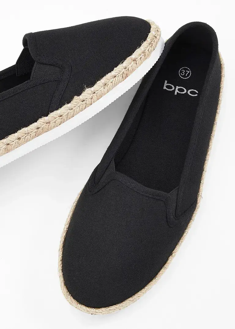 bonprix Sommerliche Espadrille mit leichter Laufsohle - schwarz Riesige Ersparnisse