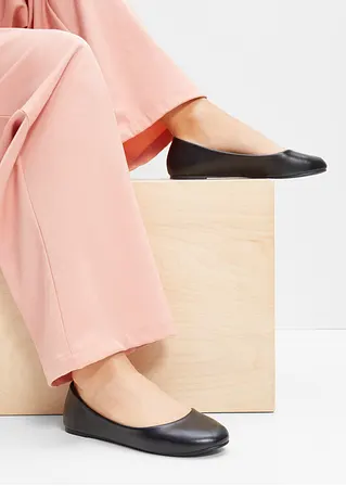 bonprix Zeitloser Ballerina in schönem Design - schwarz - Damen Bis zu 50% Rabatt