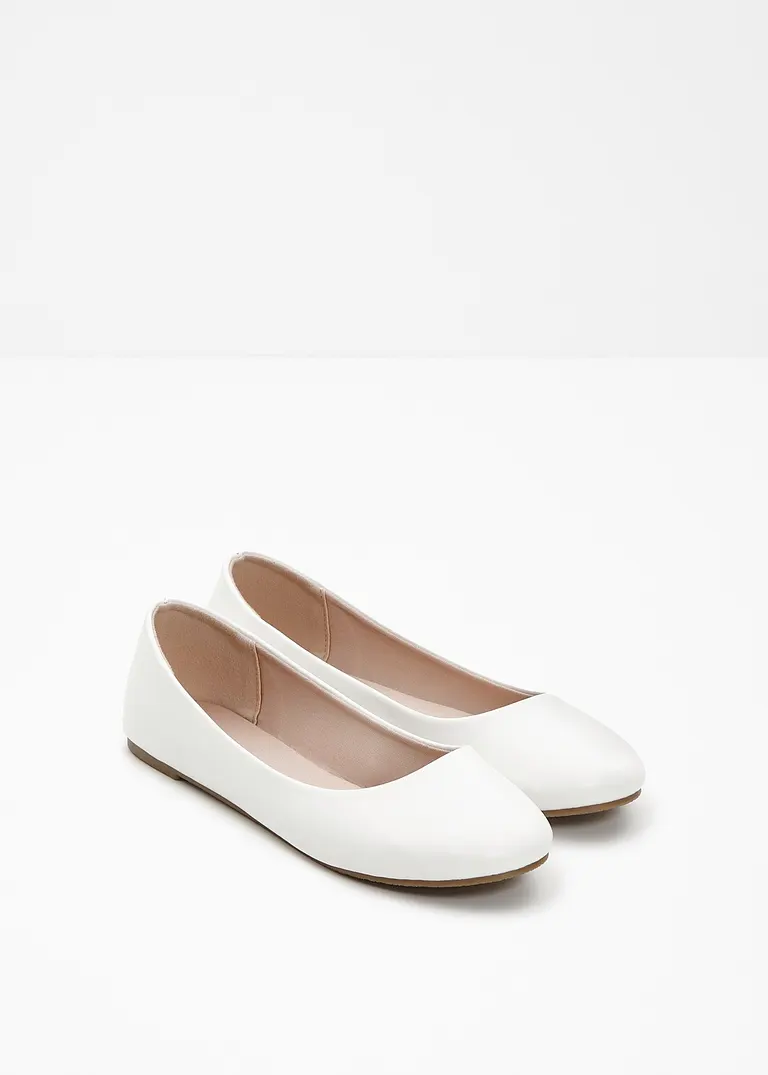 bonprix Zeitloser Ballerina in schönem Design - weiß - Damen Bis zu 60% Rabatt