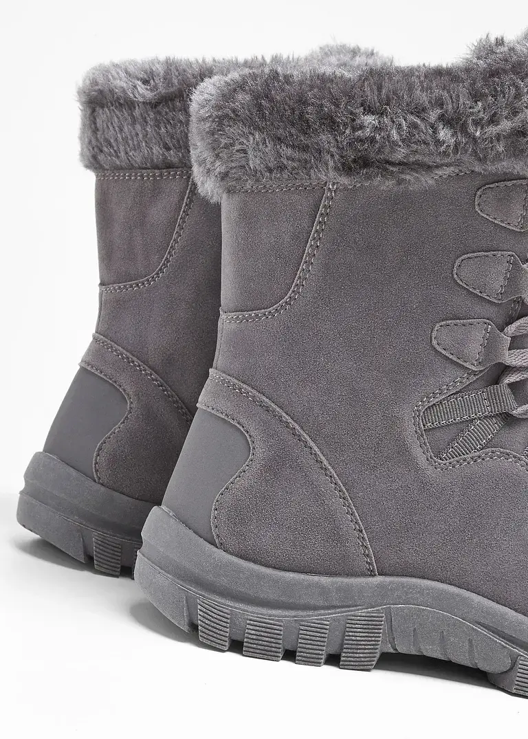 bonprix Warmer Winter Schnür Boot mit Tex-Membran - grau Sonderangebot der Fabrik