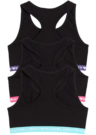 bonprix Sportliches Mädchen Bustier mit Bio-Baumwolle im 3er Pack Kostenloser Versand international