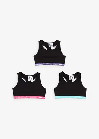 bonprix Sportliches Mädchen Bustier mit Bio-Baumwolle im 3er Pack Kostenloser Versand international