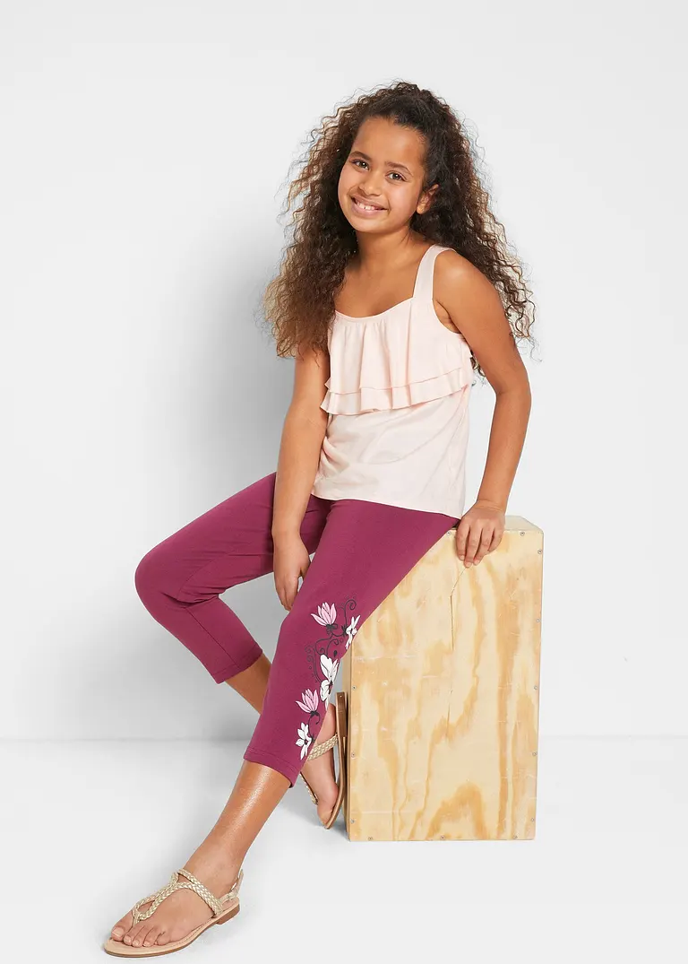 bonprix Schöne Mädchen Leggings mit dekorativem Druck - Kinder zollfrei