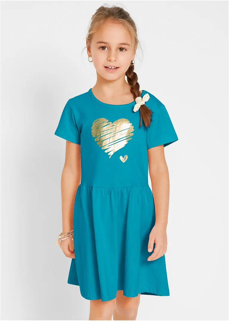 bonprix Doppelpack Mädchen Jerseykleid mit Druck - Kinder Rabatte dieses Monats