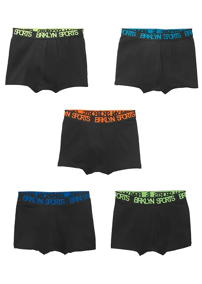 bonprix Coole Boxershorts mit Wording am Bund - schwarz bedruckt - Kinder Auslauf