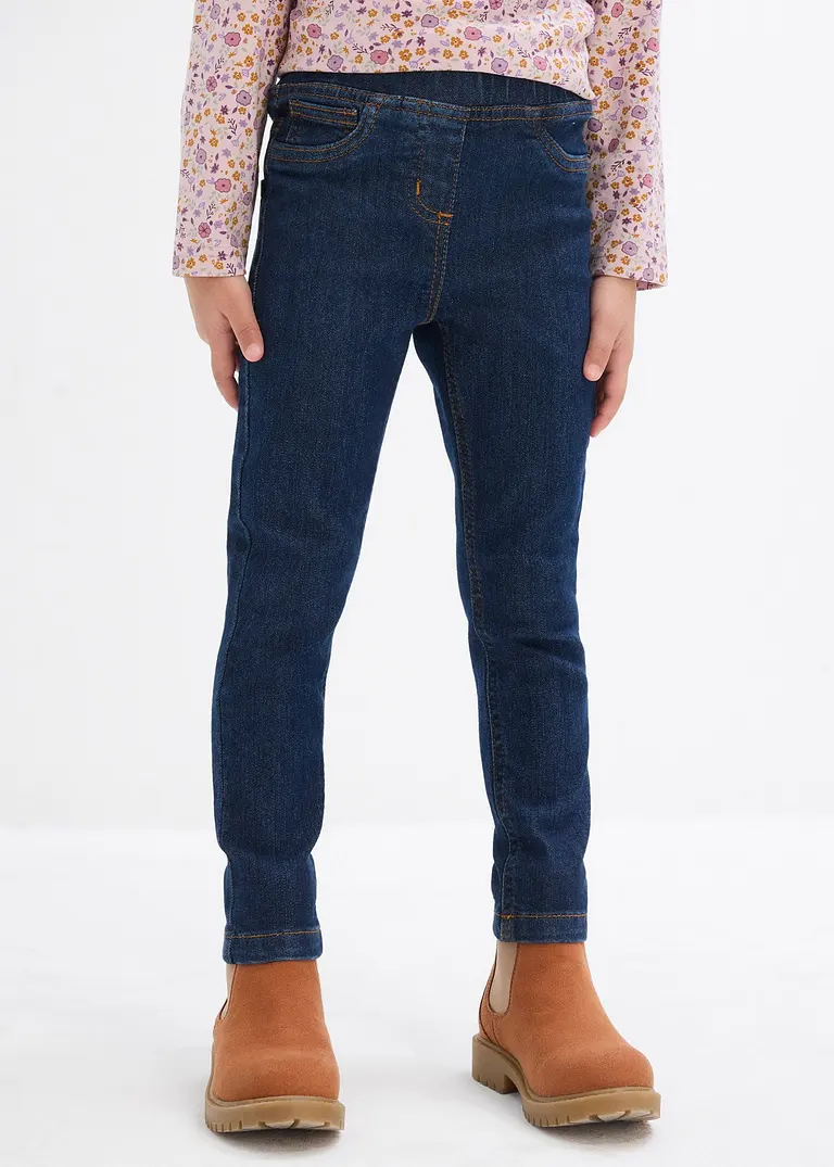 bonprix Bequeme Mädchen Jeggings - blau - Kinder Verkauf
