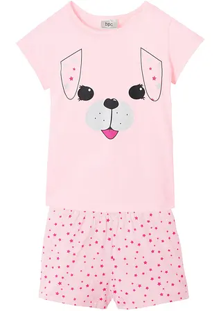 bonprix Süßer Schlafanzug mit Hunde-Print - hellrosa/fuchsia Angebote