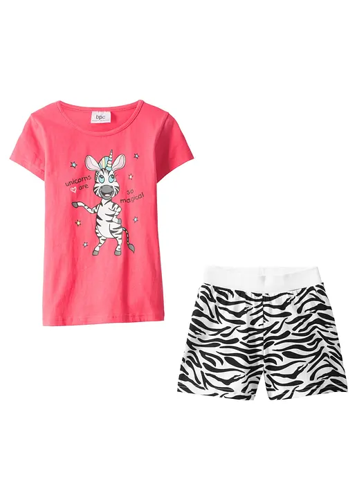 bonprix Cooler Pyjama mit witzigem Aufdruck - hellpink/weiß/schwarz Hotsell