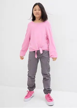 bonprix Weicher Mädchen Feinstrickpullover mit Knotendetail - rosa Schlussverkauf