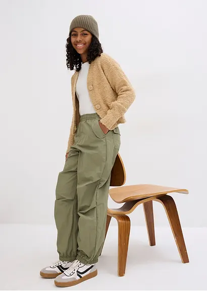 bonprix Modische Mädchen Schupfhose mit warmen Futter - grün Fabrikverkauf