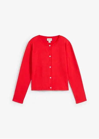 bonprix Mädchen Feinstrickjacke vielseitig kombinierbar - rot Limitierter Zeitrabatt