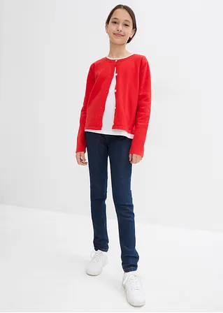 bonprix Mädchen Feinstrickjacke vielseitig kombinierbar - rot Limitierter Zeitrabatt
