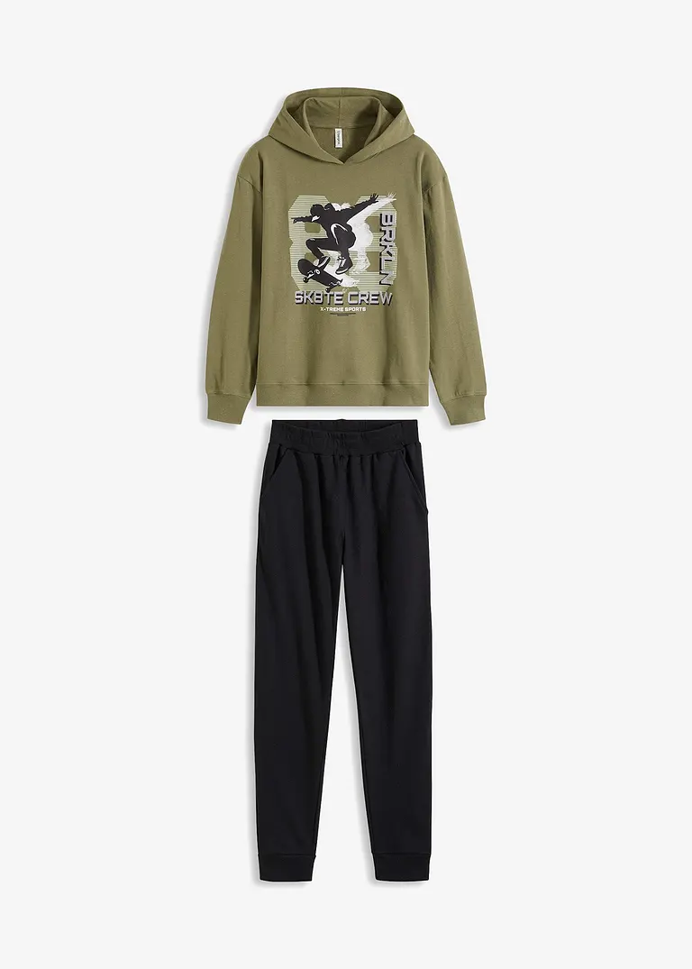 bonprix Lässiger Jogginganzug mit Kapuze und Basketball Design Rabatt