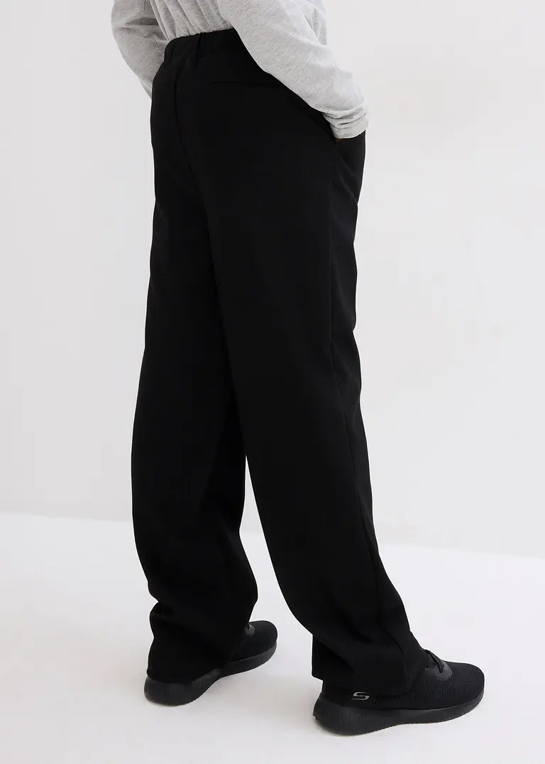 bonprix Schicke Chinohose im Anzuglook für Jungen - schwarz Versandkostenfrei