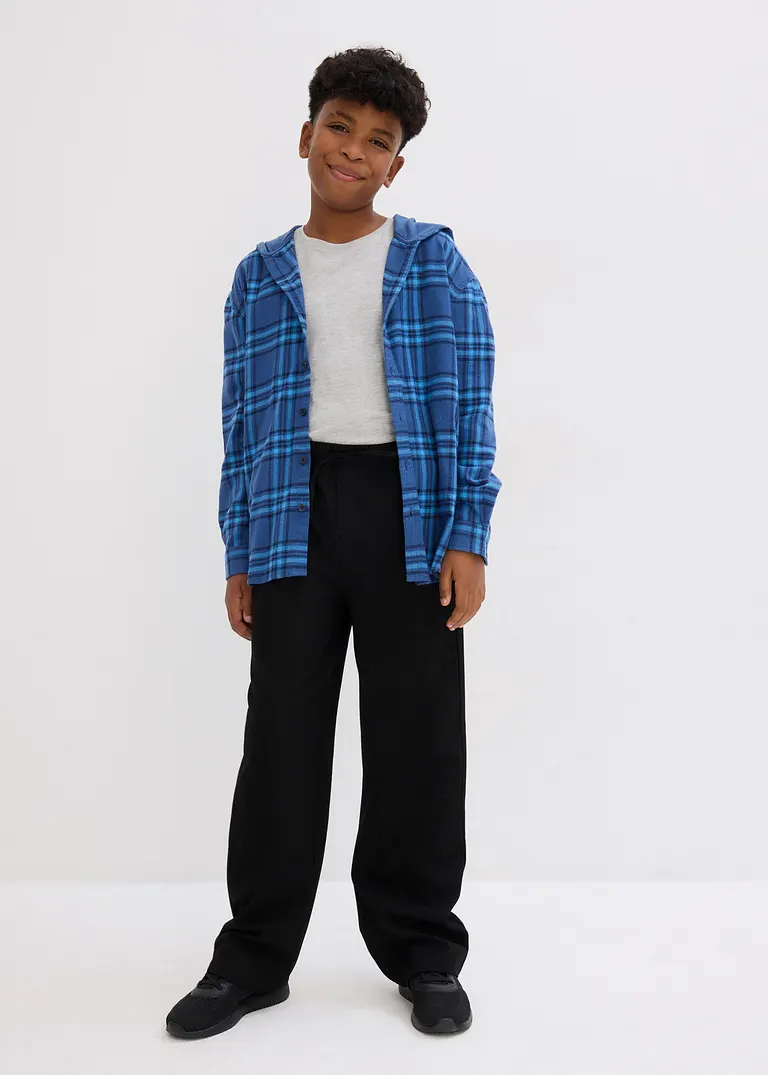bonprix Schicke Chinohose im Anzuglook für Jungen - schwarz Versandkostenfrei
