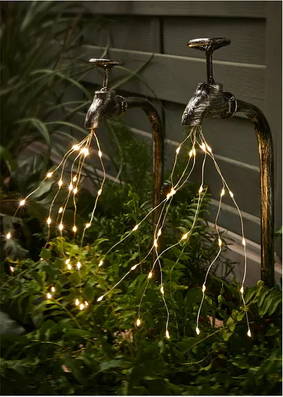 bonprix Originelle Beleuchtung für den Garten Terrasse oder Balkon - 2 Wasserhähne mit je 30 LED´s Online Outlet