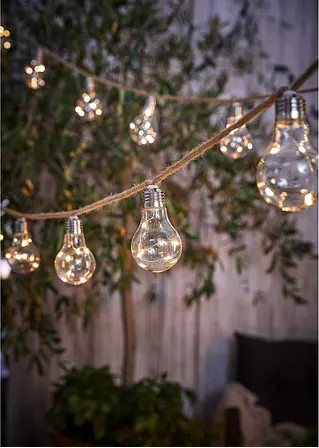 bonprix Stimmungsvolle Dekoration - LED-Solar-Lichterkette mit 10 Glühbirnen Zeitlich begrenztes Angebot