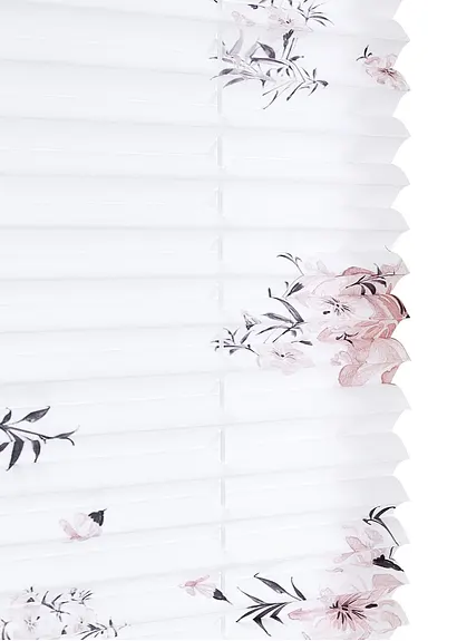 bonprix Fensterdekoration mit dezentem Blumen-Druck - weiß Klemmträger Sonderangebot der Fabrik