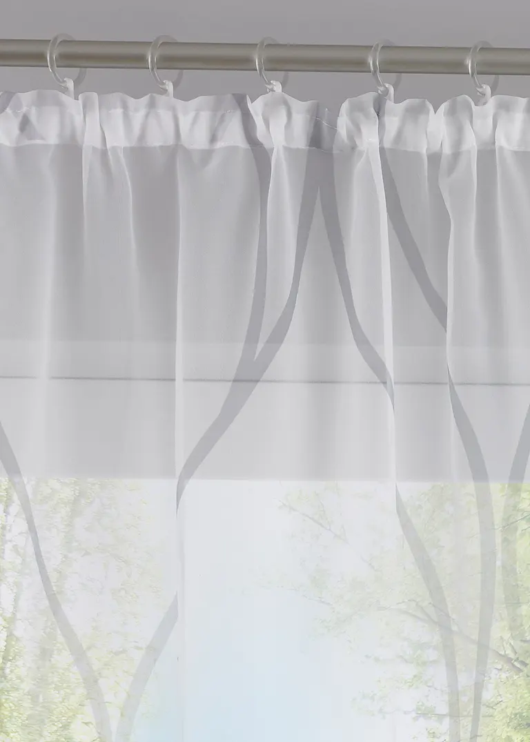 bonprix Transparenter Gardinenschal mit modernem Druck Auslauf