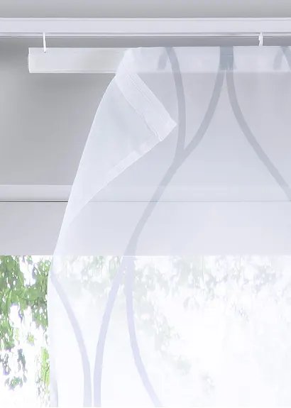 bonprix Moderner Flächenvorhang mit zartem Druck - weiß Klettschiene Hotsell