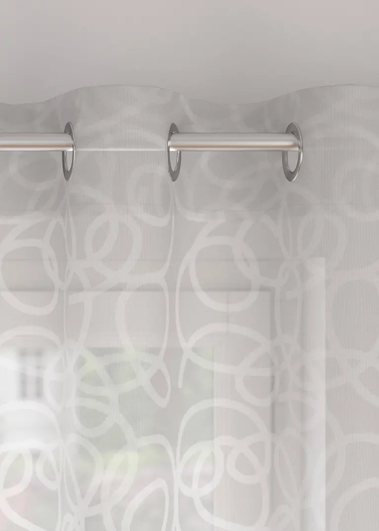 bonprix Gardinenschal im topmodernen Ton-in-Ton-Design - weiß Ösen Sonderangebot