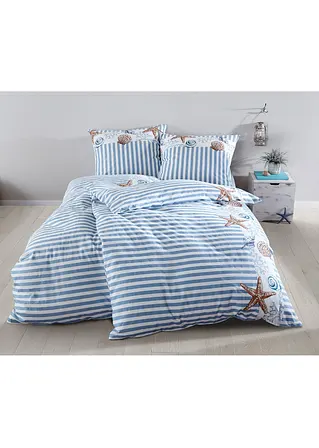 bonprix Maritimer Hingucker: Bettwäsche mit Streifen und Muscheln Bestseller