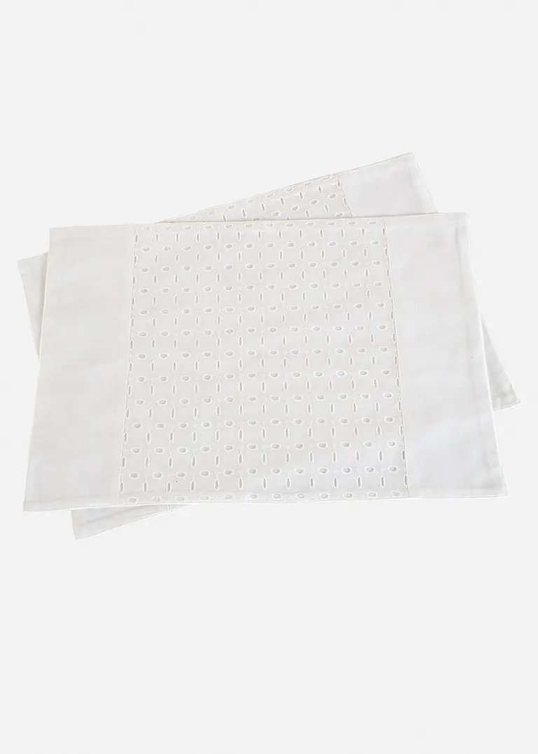 bonprix Schicke Tischsets im Landhausstil - weiß Sonderangebot der Fabrik
